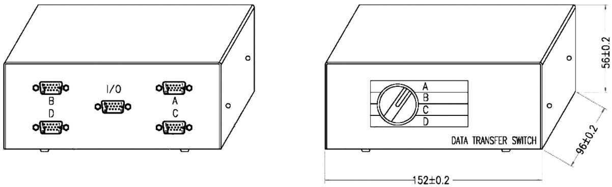 קופסת מיתוג 4 כניסות PRO SIGNAL VGA